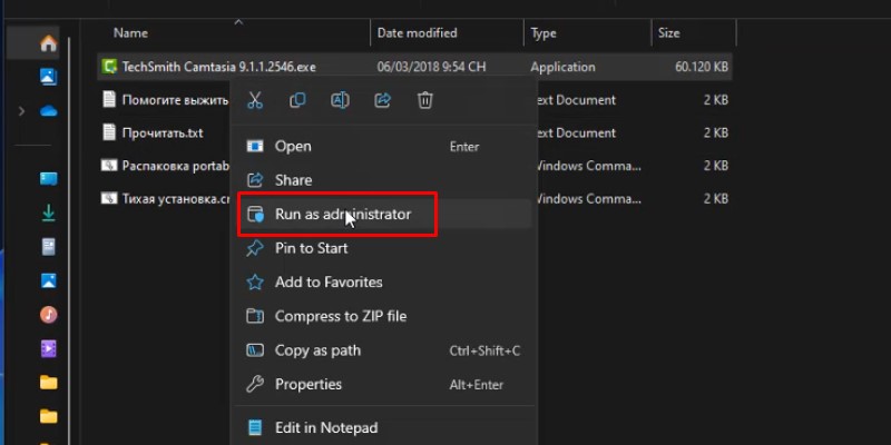 Camtasia 9 Hướng Dẫn Cài Đặt Chi Tiết 11 chọn run as admin