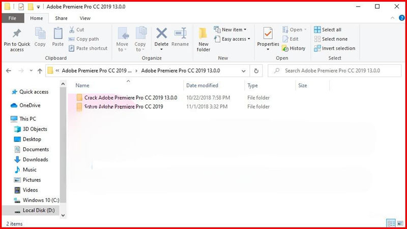 Mở file cài đặt có tên “Setup Adobe Premiere CC 2019” sau khi giải nén
