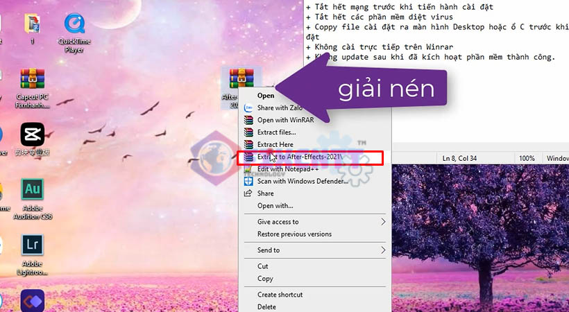 Giải nén phần mềm