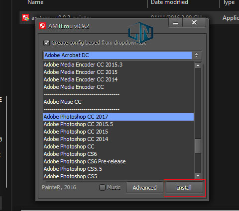 Chọn Adobe Photoshop CC 2017 Chọn Adobe Photoshop CC 2017
